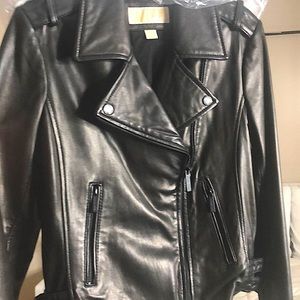 Black leather jacket
